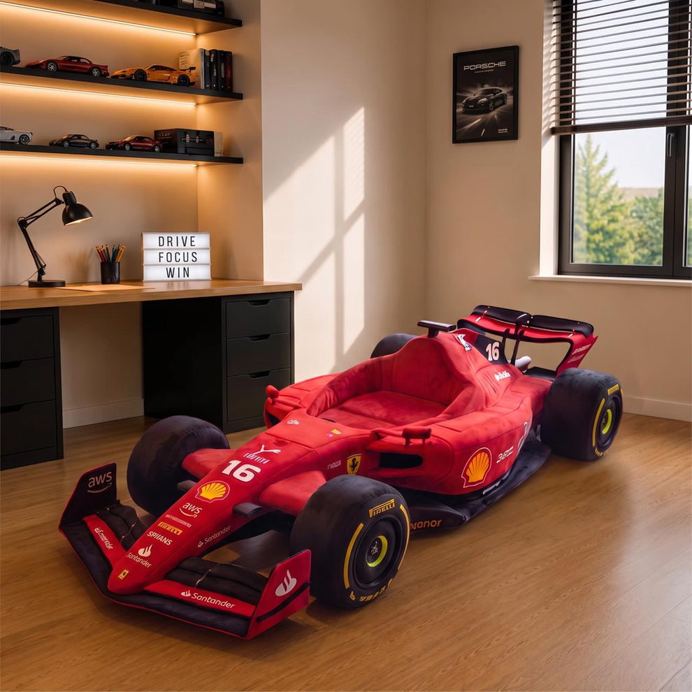 Red #16 Formula Racer Bed