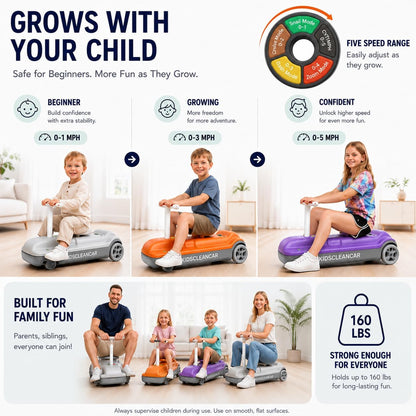 Lumio Clean Crew Ride-On — 12V Mop Rider for Toddlers
