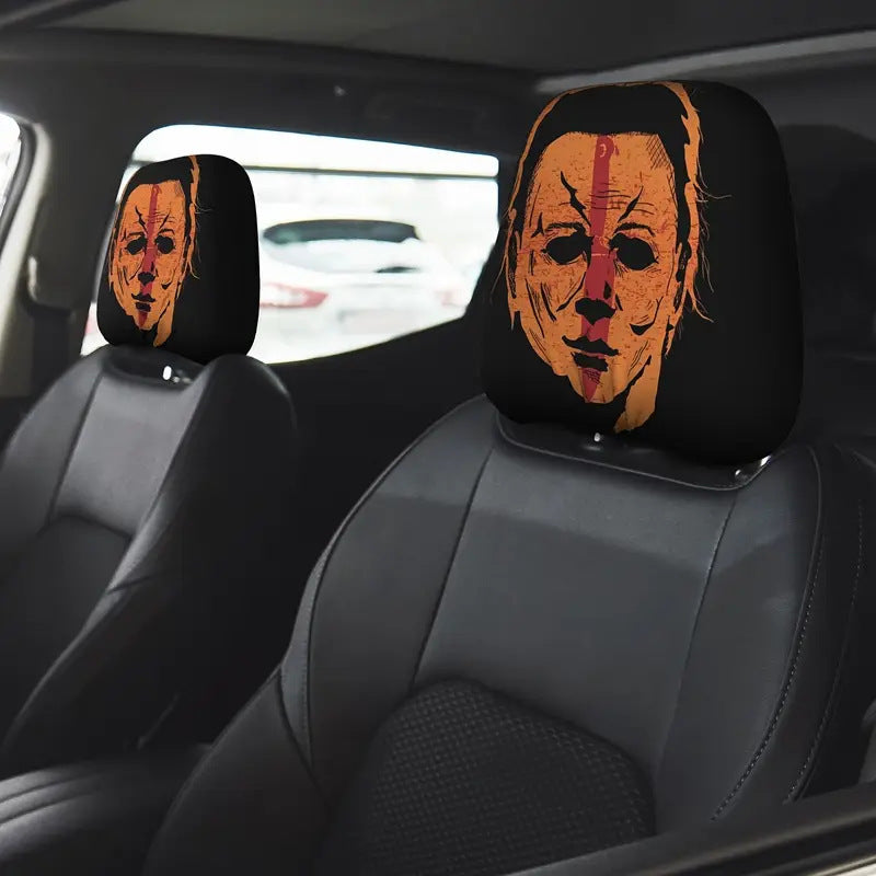The Watching Ghost — Spooky Car Headrest Cover
