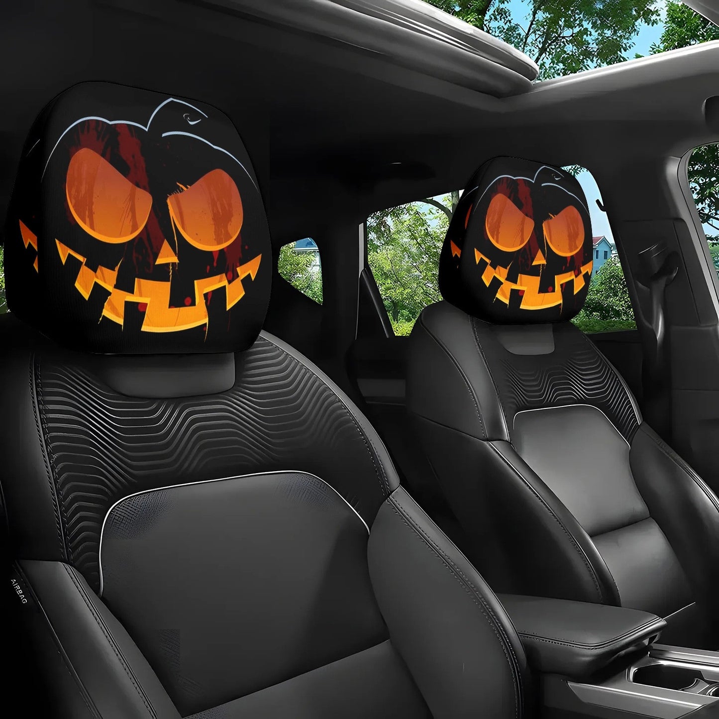 The Watching Ghost — Spooky Car Headrest Cover