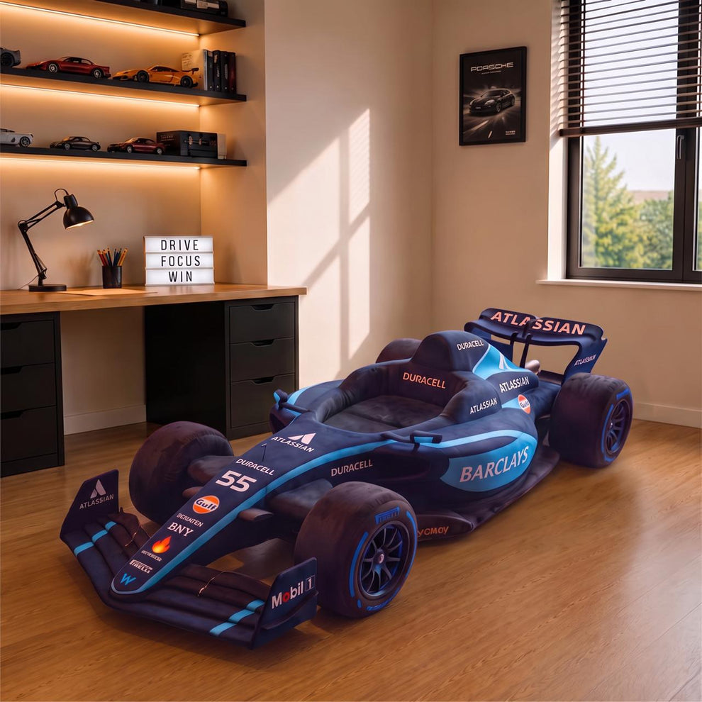 Sky Blue Formula Racer Bed