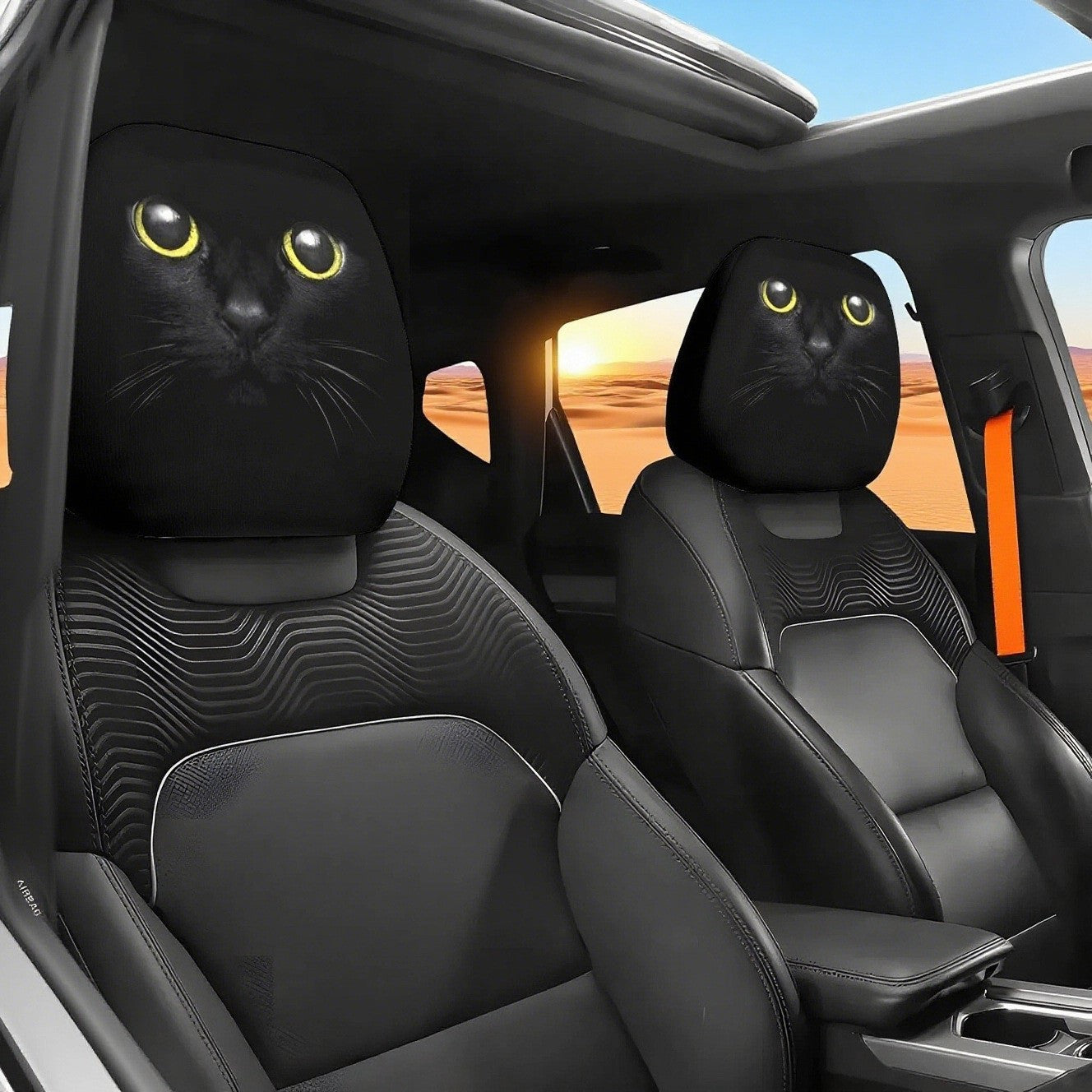The Watching Ghost — Spooky Car Headrest Cover