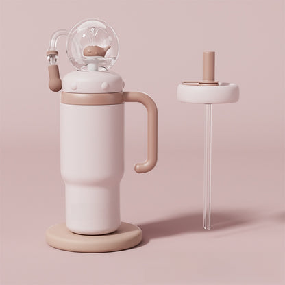 Whale Design Kids Water Bottle with Straw