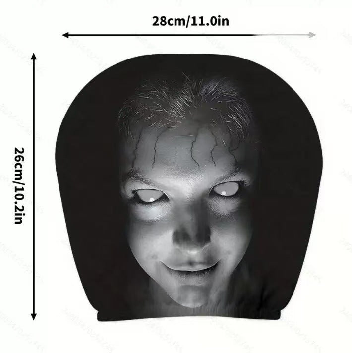 The Watching Ghost — Spooky Car Headrest Cover