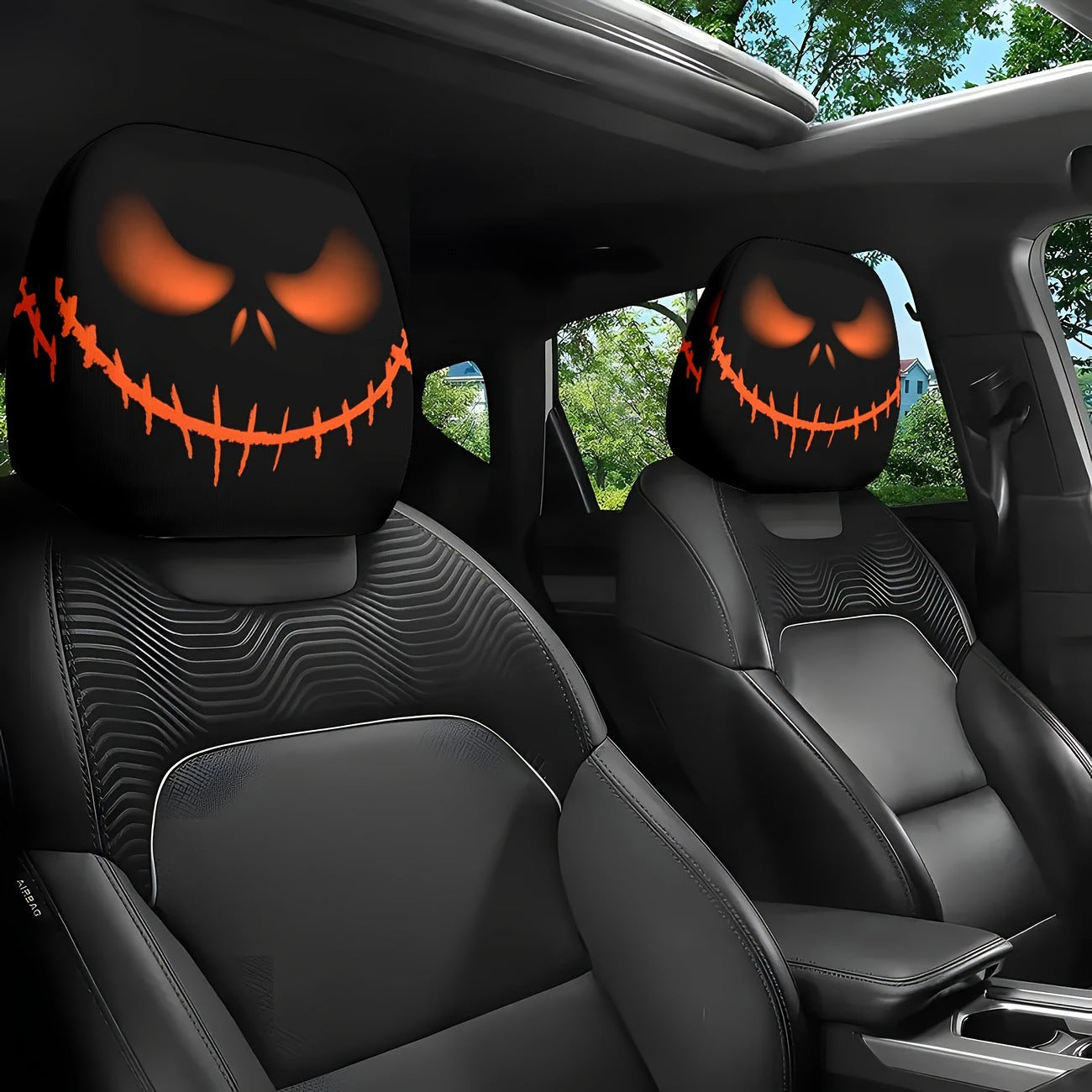 The Watching Ghost — Spooky Car Headrest Cover