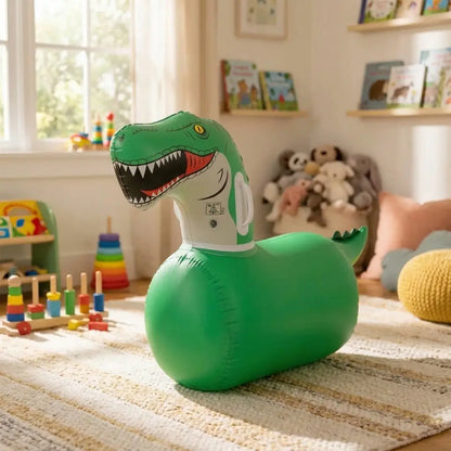 Bouncy Buddy Ride-On Hopper — Inflatable Dinosaur & Unicorn